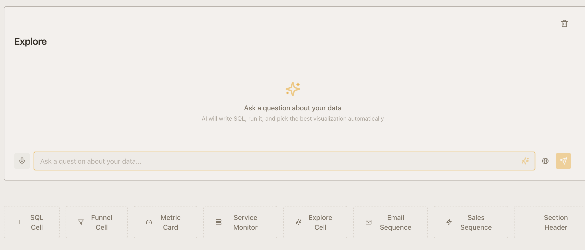 Patchbook Explore - Ask a question about your data in any language